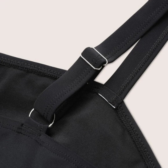 BloomChic Plus size  Contrast Halter Bowknot Patchwork One Piece Swimsuit 3XL - Picture 3 of 3